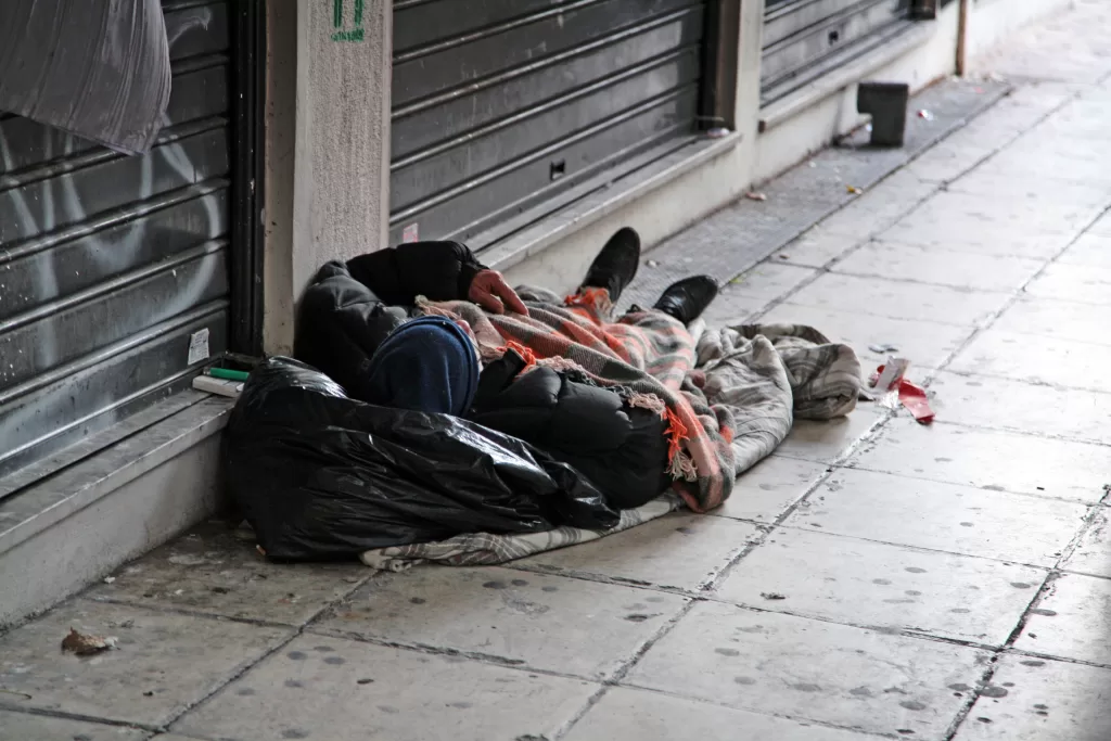 Sleeping homeless