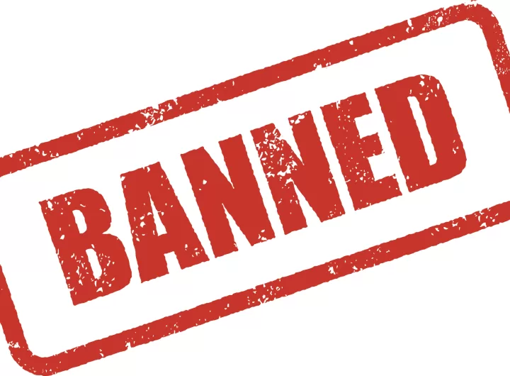 Banned Rubber Stamp Ink Imprint Icon (Transparent Background)