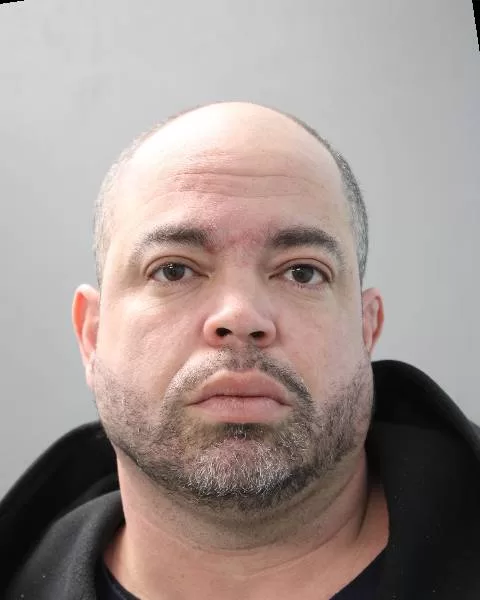 (Photo Courtesy of the Suffolk County DA’s Office) David Marmol was sentenced to 10 years in prison for possessing cocaine, heroin, fentanyl, and a metal knuckle knife.