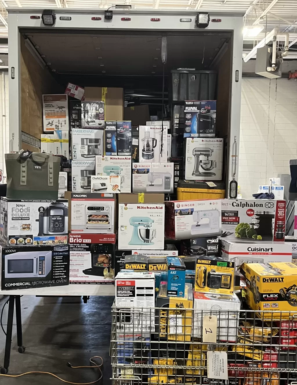 (Photo: Courtesy of Suffolk County DA's Office) This photo shows some of the stolen items that were found in a retail theft ring involving Brentwood pawnshop owner Carlos Ulloa.