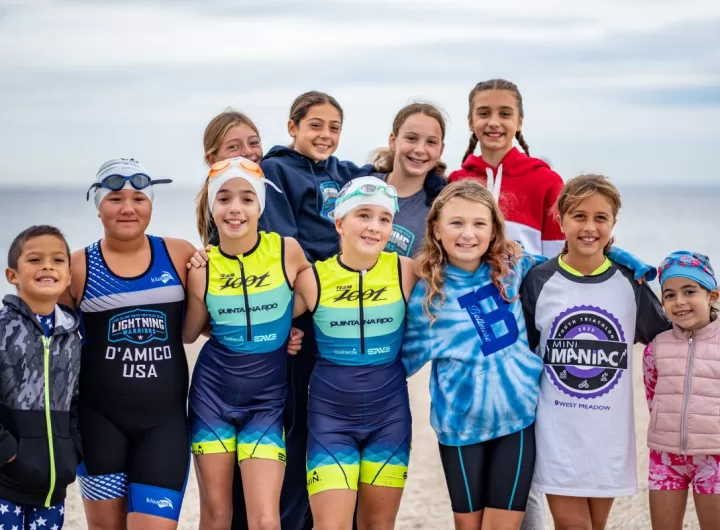 (Photo: Lightning Warriors) The 4th Annual Mini Maniac Triathlon has been relocated to West Meadow Beach in Stony Brook.