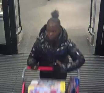 (Photo Courtesy of Suffolk PD) This woman was seen stealing merchandise from a Target store in Selden last month.
