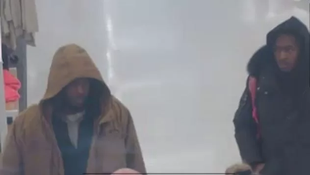 (Photo Courtesy of SCPD) These two men were caught on camera stealing electronics from a Target store in Sayville.