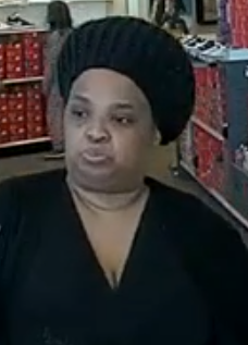 (Photo Courtesy of SCPD) This woman is wanted for stealing shoes from a store in Islandia last month.