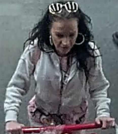 (Photo Courtesy of SCPD) This woman is wanted for stealing groceries from a Target store in Medford.