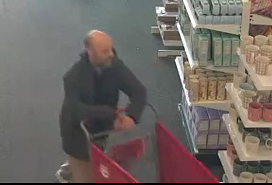 (Photo Courtesy of SCPD) This man is wanted for stealing kitchenware from a Target store in Selden.