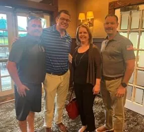 (Photo: Office of Legislator Debra Mulé) Nassau County Legislator Debra Mulé (second from right) is joined by members of the Nassau County Detectives Association (DAI) at its annual golf tournament at Cherry Valley Golf Course in Garden City on April 27.