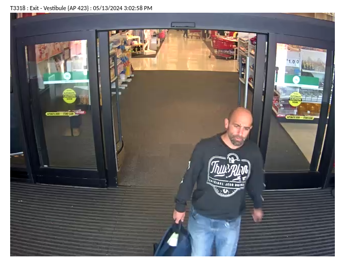 (Photo Courtesy of SCPD) This man was seen fleeing on a motorcycle after stealing merchandise from a Tagrt store in Selden.