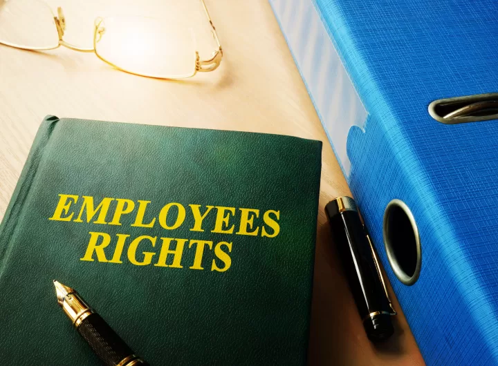 Employees Rights on an office table.