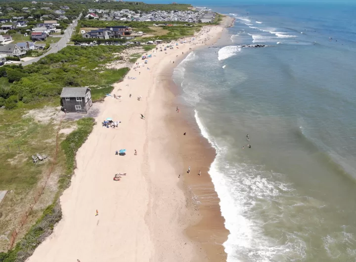 (Photo: Town of East Hampton) The Town of East Hampton has completed its beach recovery project at Ditch Plains Beach in Montauk.