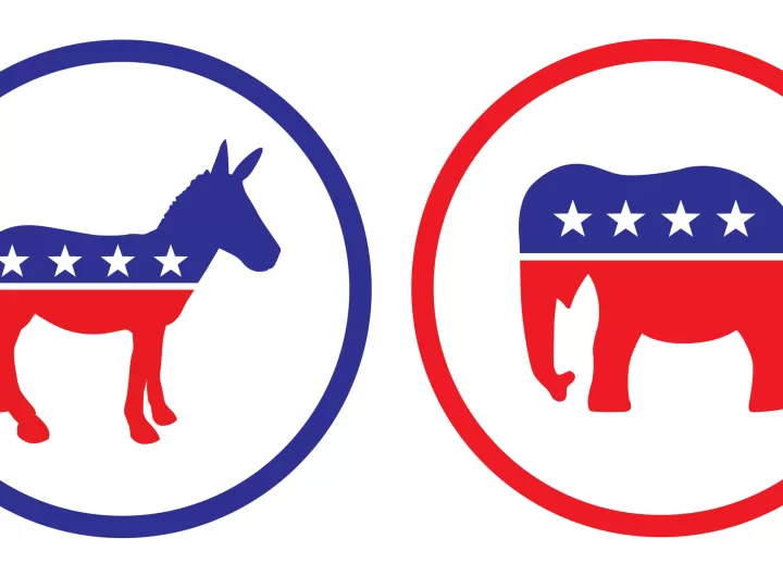 Donkey And Elephant Icon Set