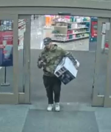 (Photo Courtesy of SCPD) The man seen fleeing the Target location with stolen goods