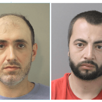 (Photo Courtesy of NCPD) Nicholas Moschonas (left) and Peter Mari (right) were accused of possessing illegal fireworks.