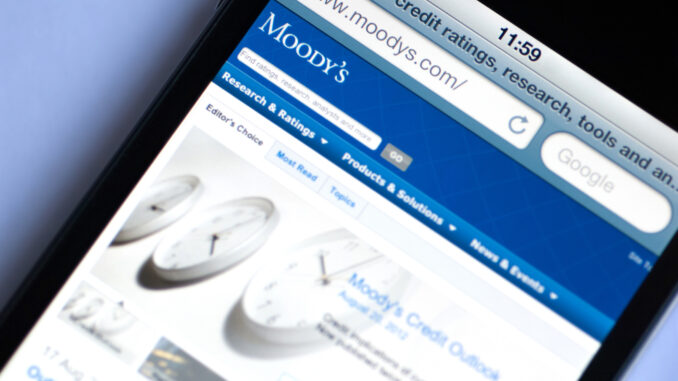 Moody's home page on Iphone 4